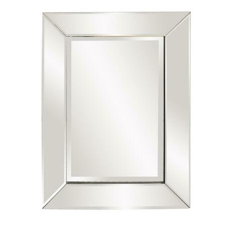 GFANCY FIXTURES Rectangle Frame Mirror with Mirrored Finish & Beveled Edge GF3094536